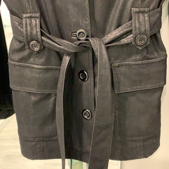 Belted Black Jacket - Picture 3 of 10